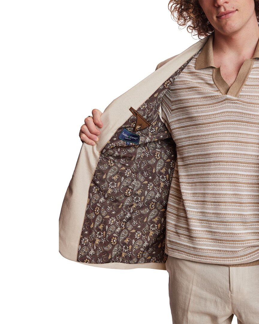 dover slim fit linen-blend jacket