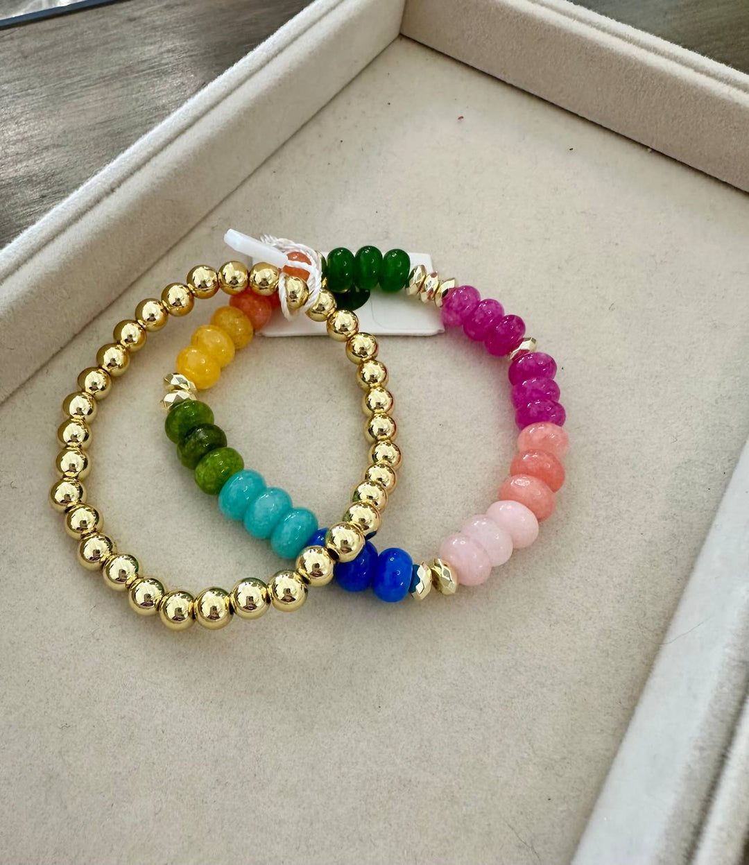 women's jamie bracelet set in bright rainbow