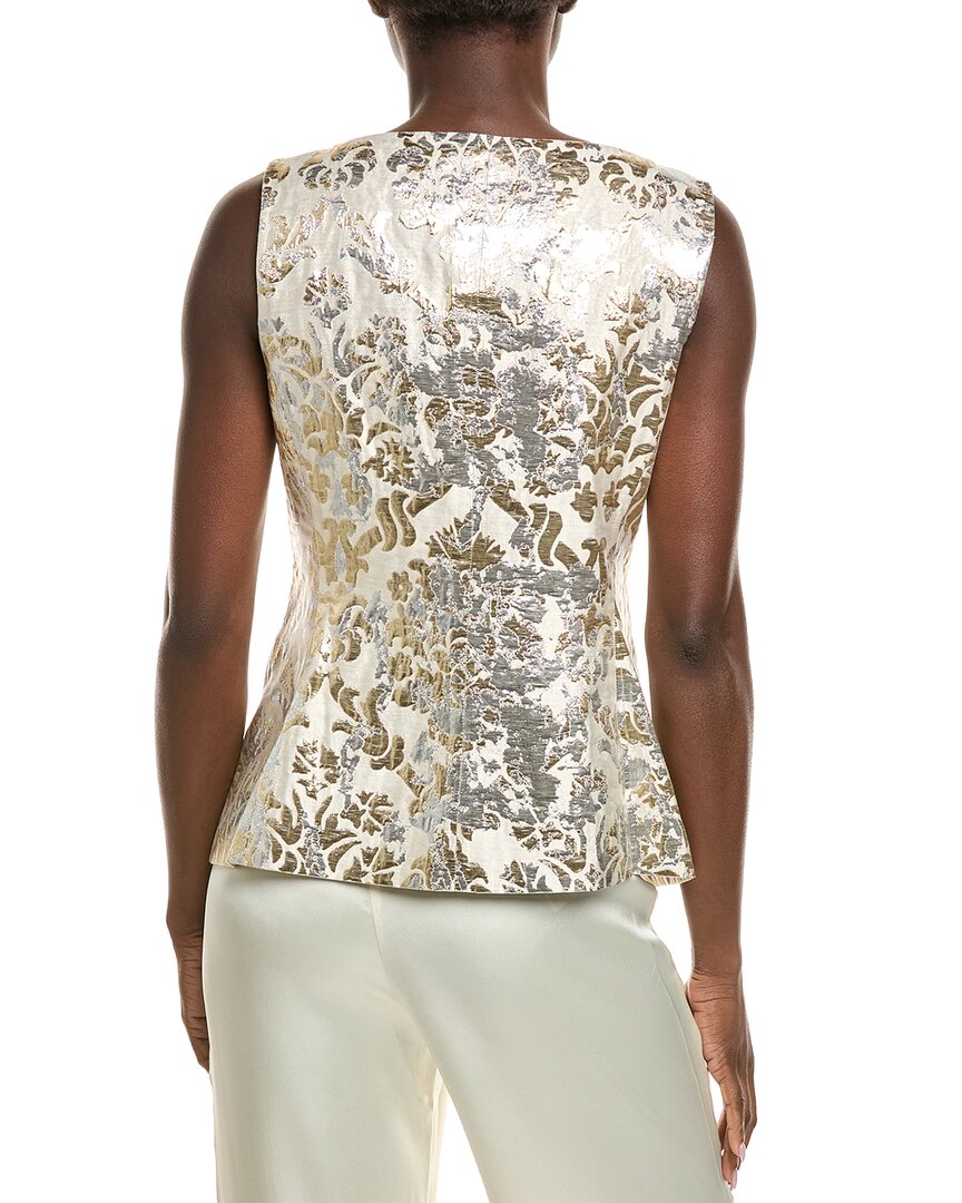 silk-blend cutaway vest