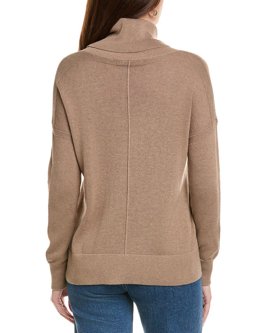 boxy turtleneck cashmere-blend sweater