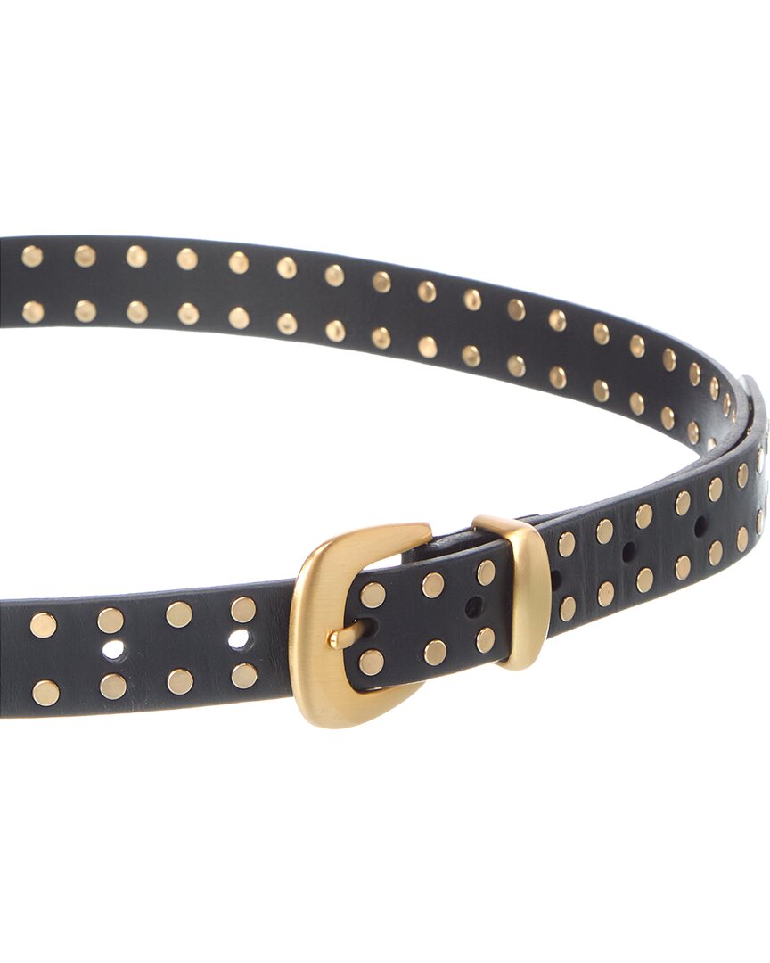 leather clean western flat stud belt