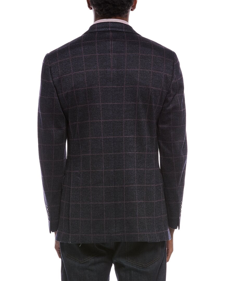 classic knit wool-blend blazer