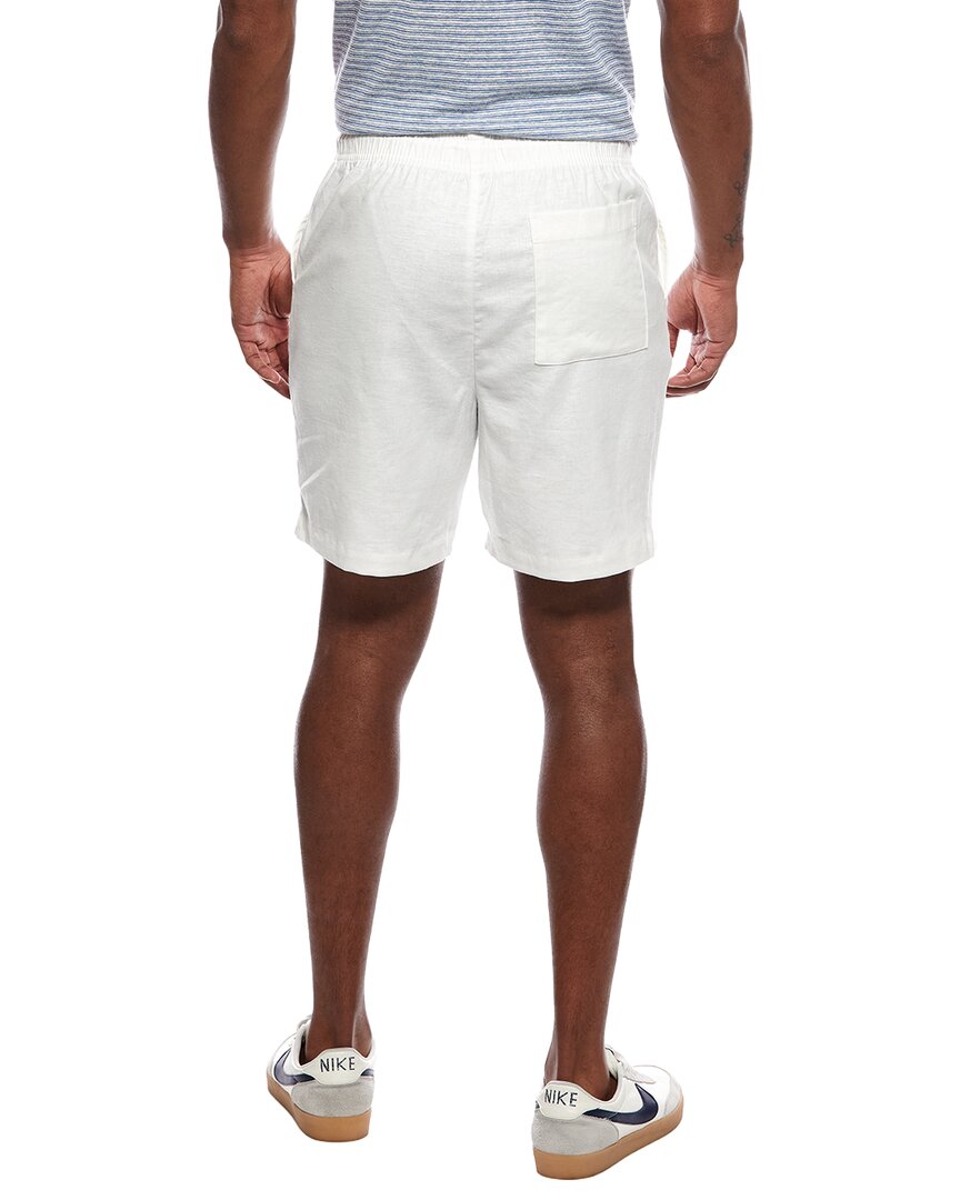 stretch linen-blend short