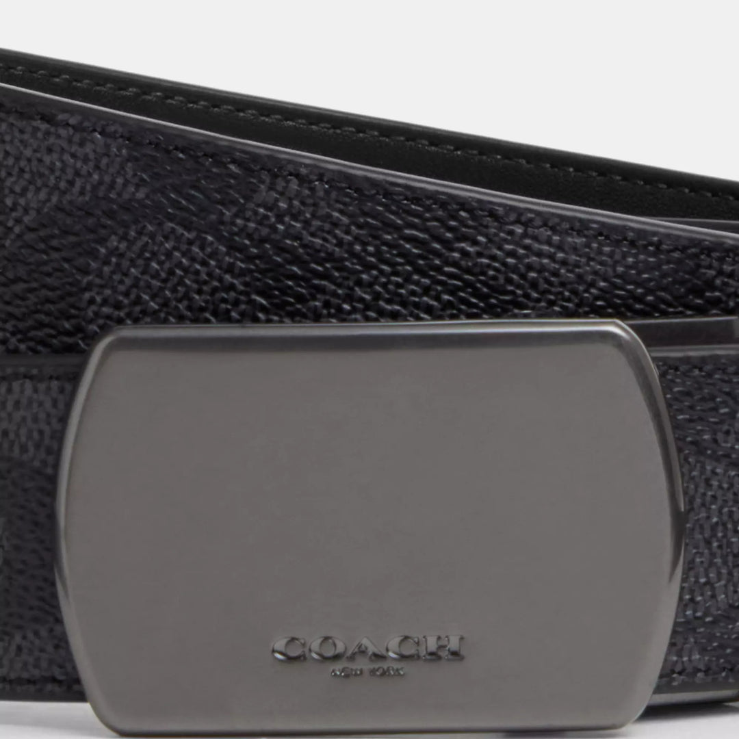 plaque buckle cut to size reversible belt, 38 mm