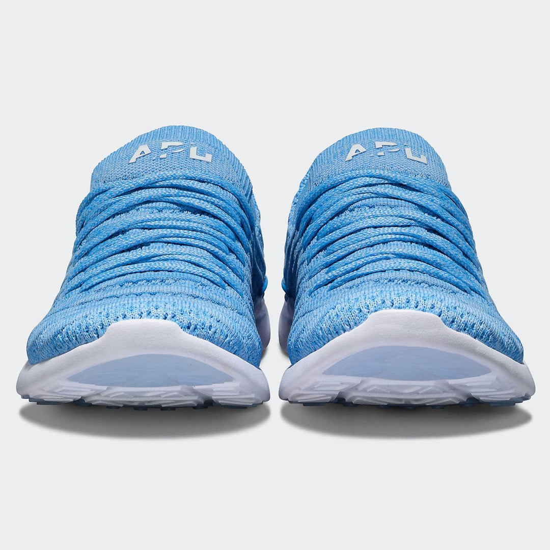 women's techloom wave running shoes in coastal blue/ice blue/melange