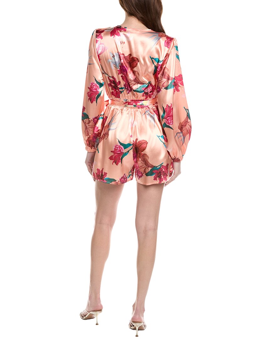 belted floral romper