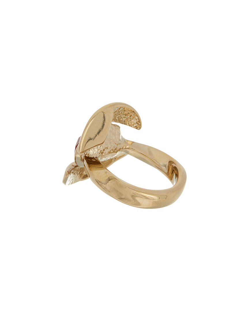 oval crystal ring