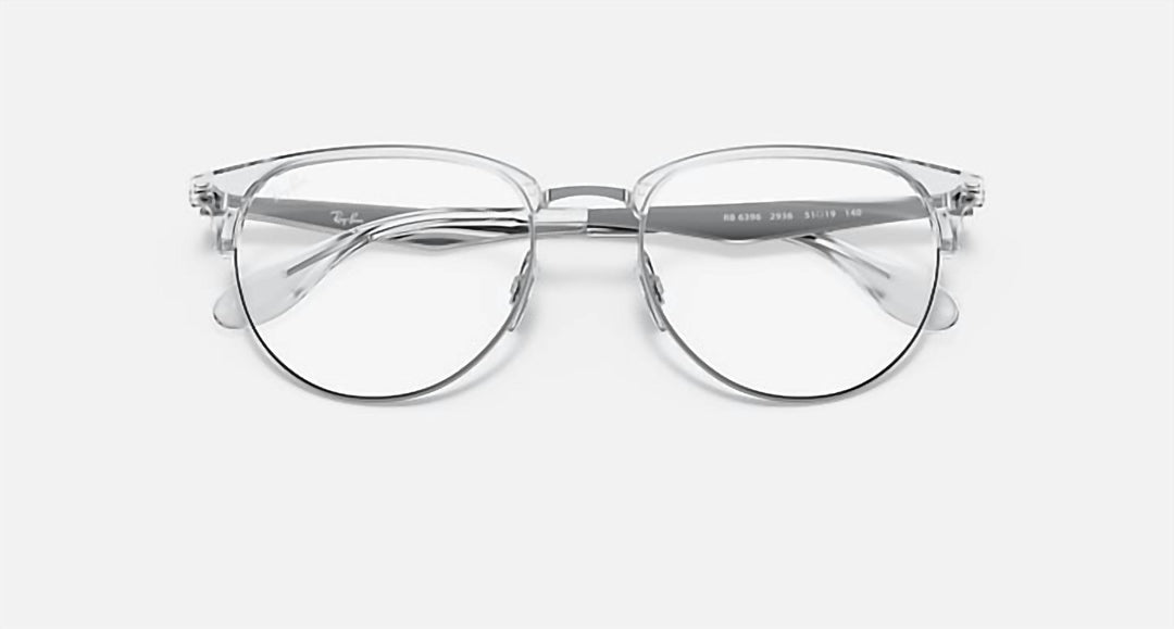 men's eyeglass polished metal frame in silver