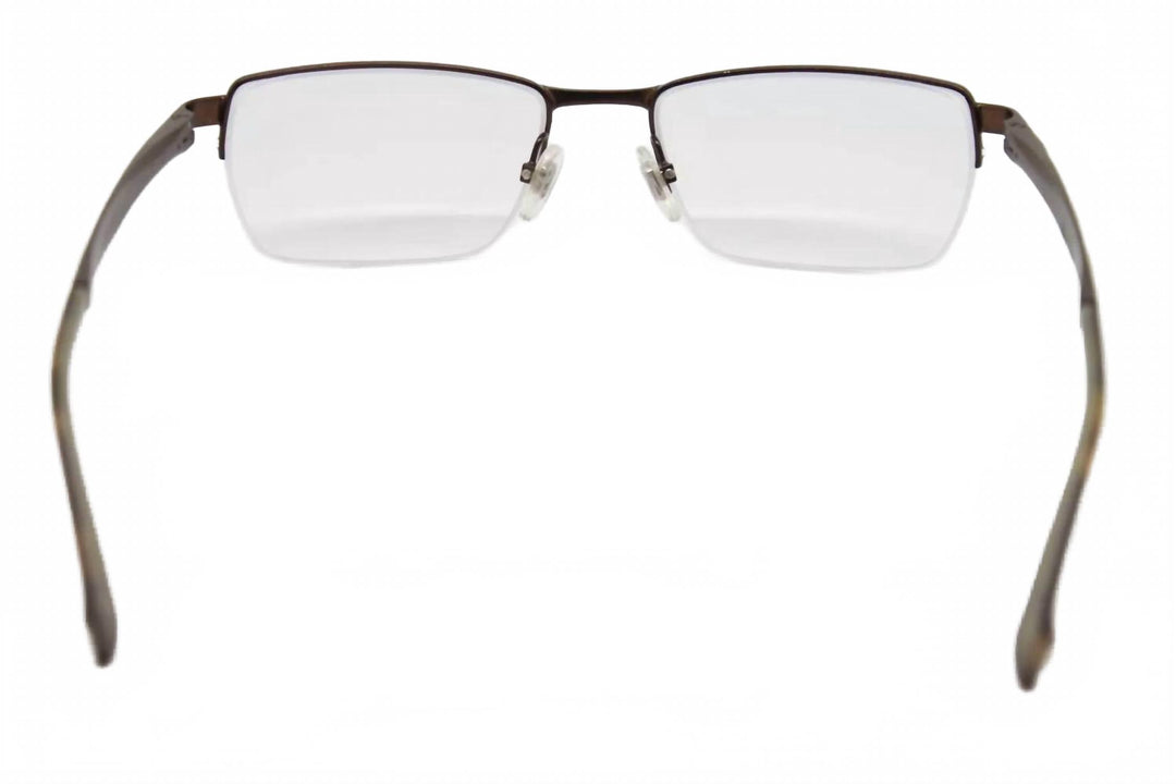 men's alto rectangle eyeglasses in brown