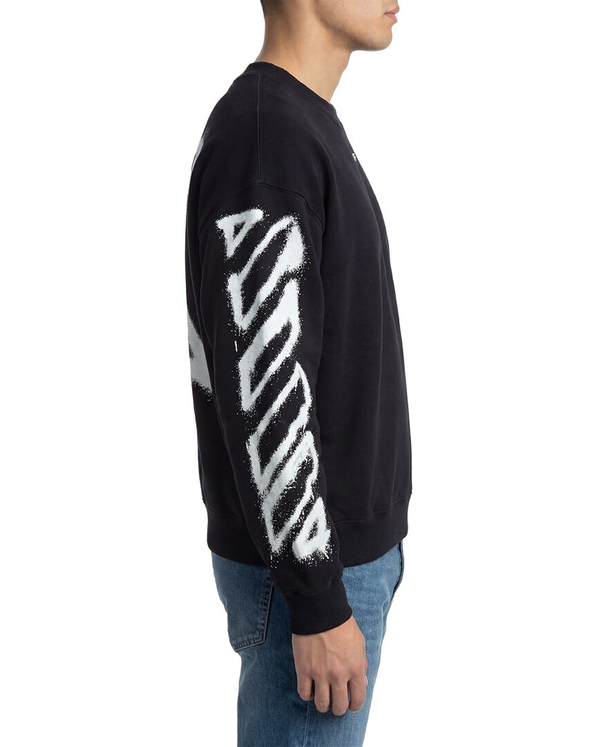 off-white virgil spray arrow crewneck sweatshirt
