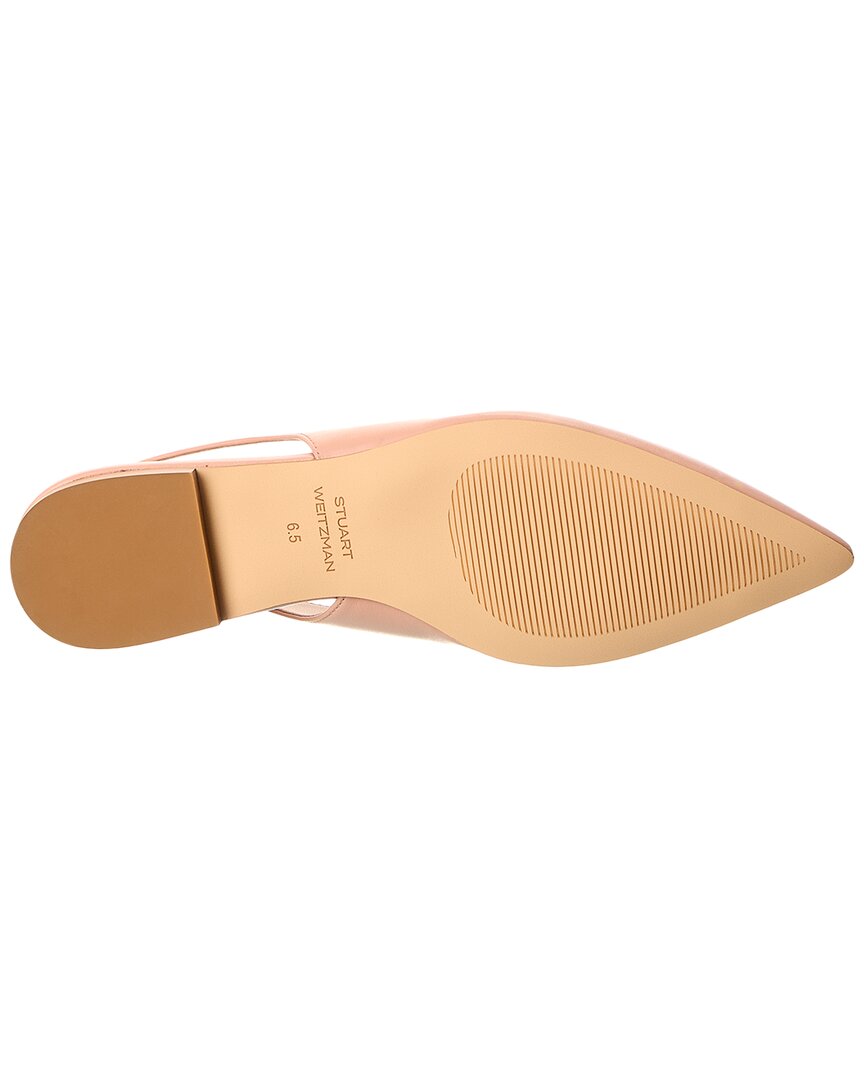 pearl leather slingback flat