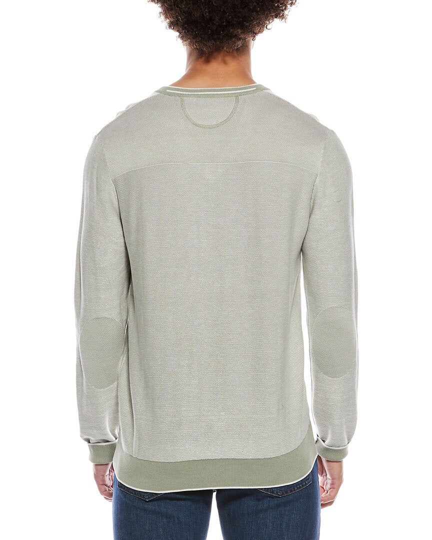 links stitch v-neck sweater