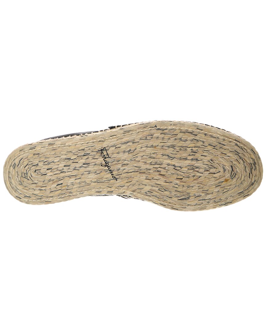 ferragamo leather espadrille