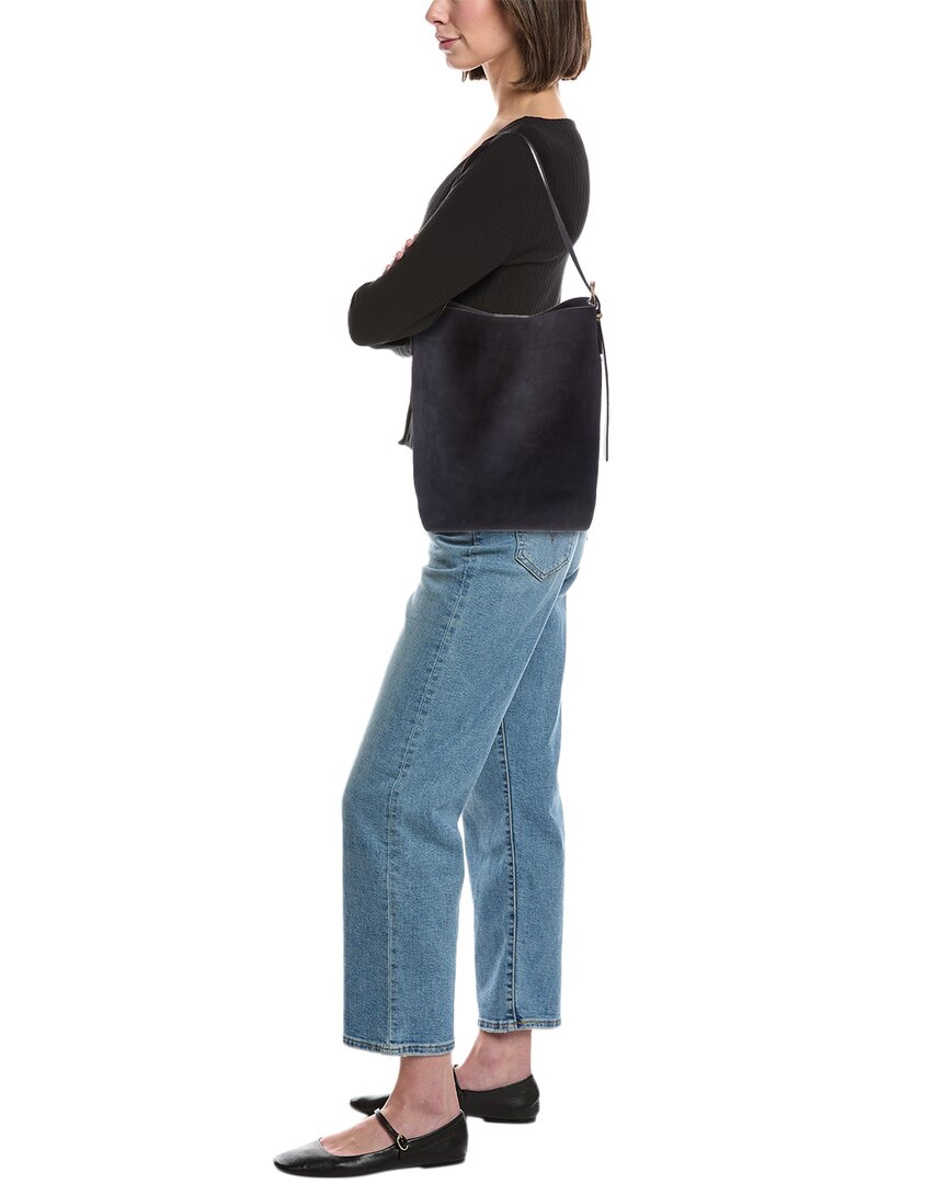 suede essentials bucket tote