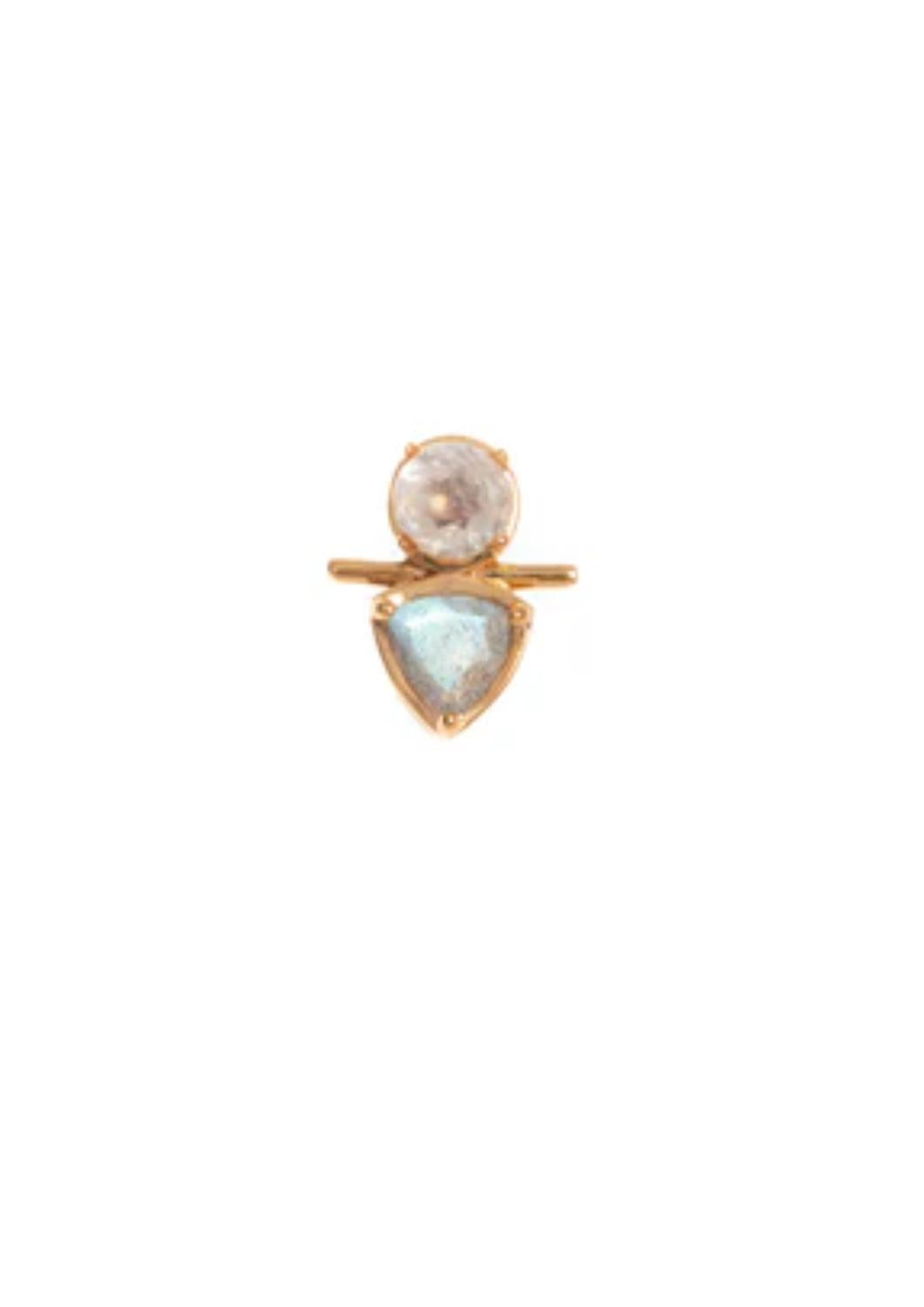 women's classic thistle stud earrings in labradorite