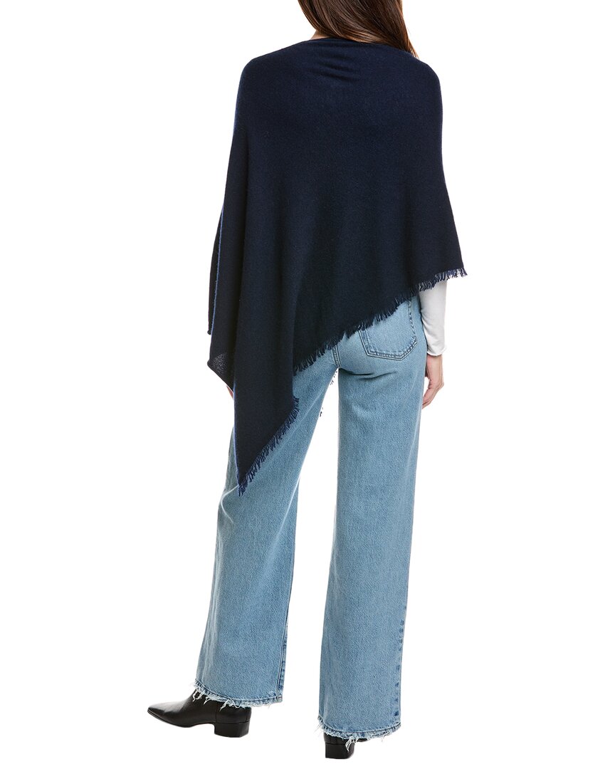 fringe jersey asymmetrical cashmere poncho