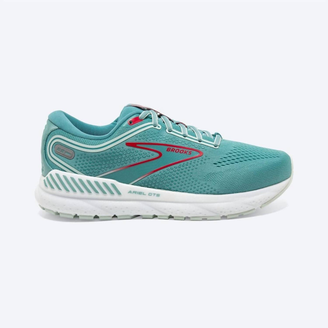 women's ariel gts 23 running shoes in nile blue/blue/bittersweet