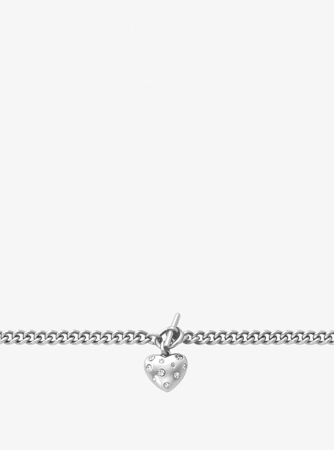 pavé heart charm bracelet