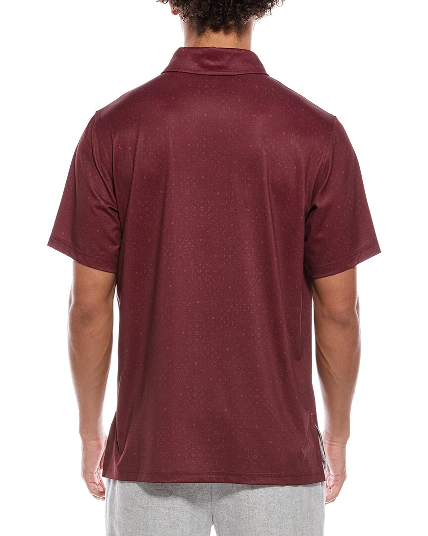 tonal mosaic polo shirt