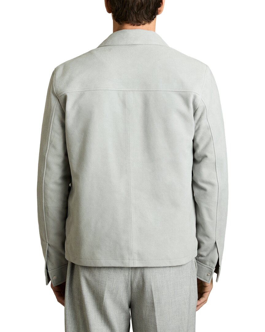 belle suede leather zippered jacket