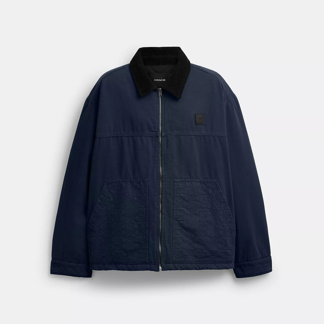 work jacket with quilted lining