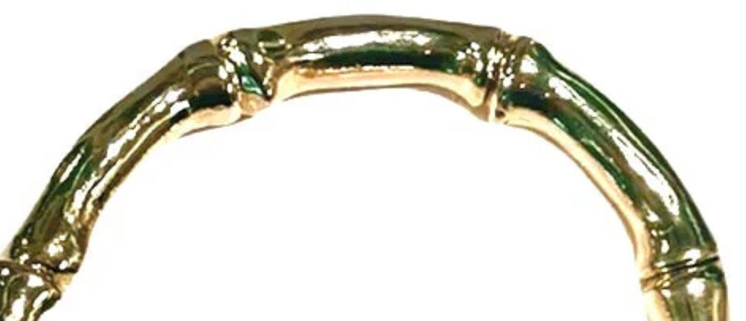 large kristie bamboo elastic bracelet in shiny gold