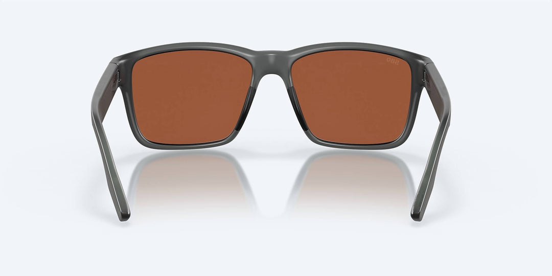 men's paunch polarized sunglasses in matte smoke crystal/green mirror 580g