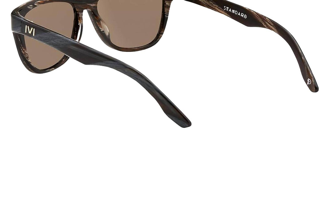 men's standard sunglasses in polished double horn / bronze polarized lens
