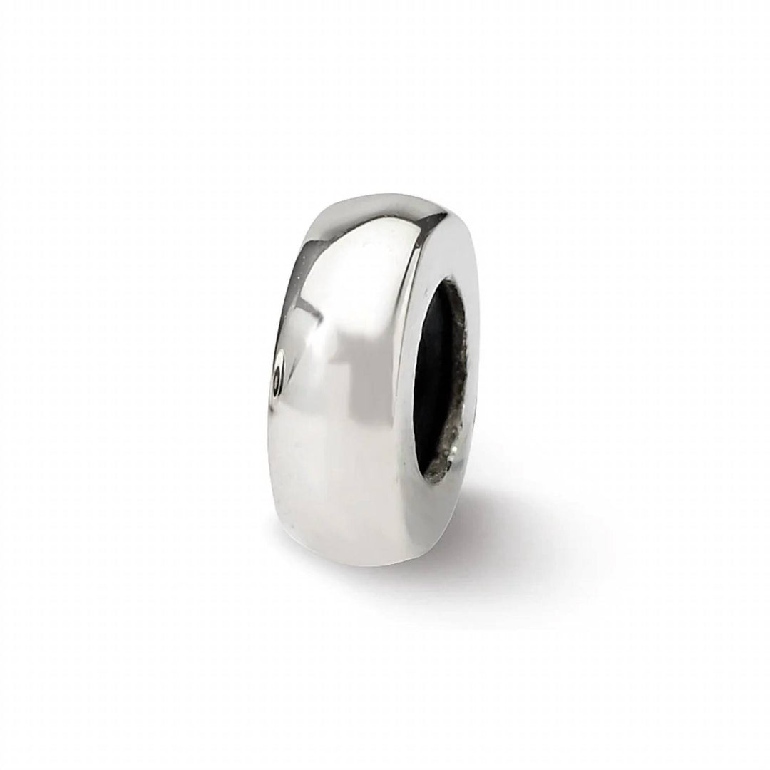 stopper spacer bead in silver
