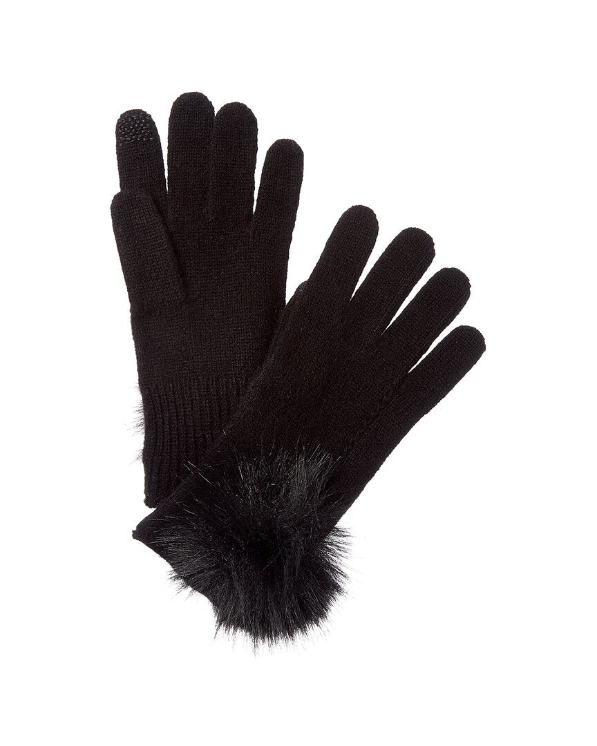 scallop cashmere gloves