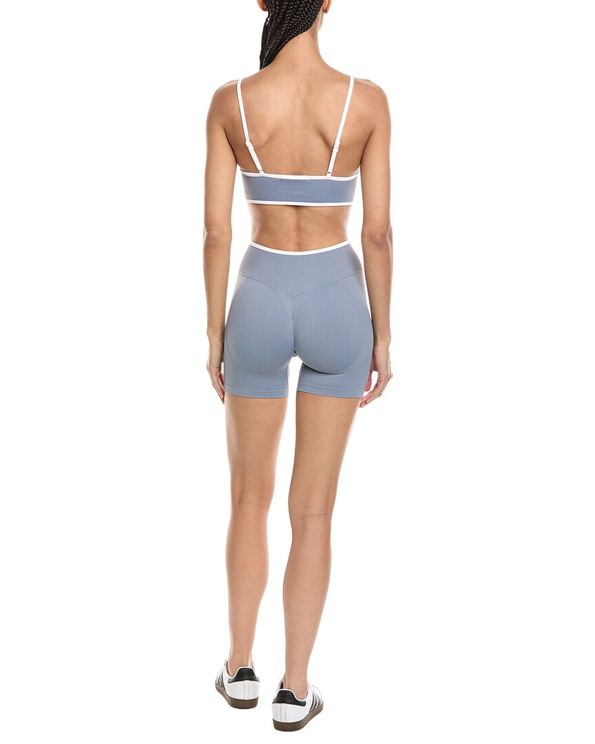 2pc 5.5in contrast bra & high rise yoga short set
