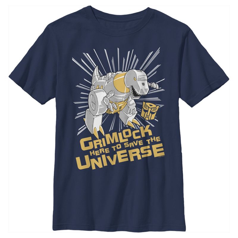 Boy's Transformers Grimlock Saves the Universe T-Shirt