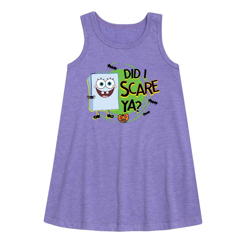 Girls' - SpongeBob SquarePants - Did I Scare Ya Graphic Sleeveless Aline Dress