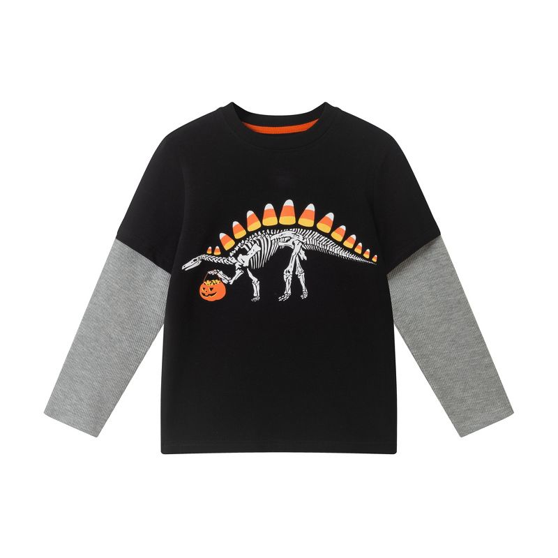 Andy & Evan  Toddler  Halloween Dino Graphic Twofer Tee