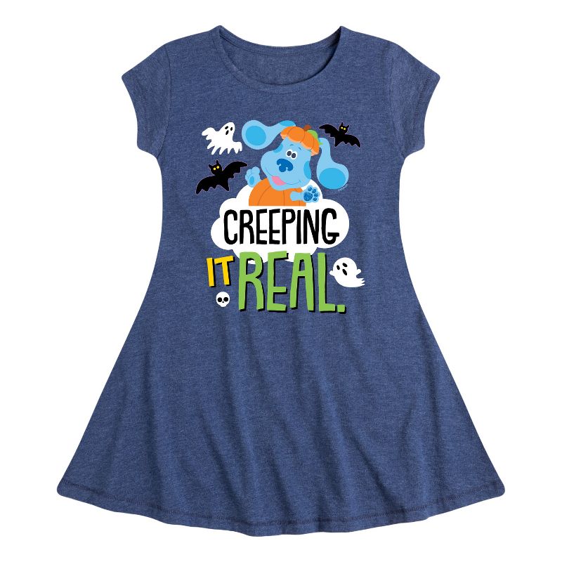 Girls' - Blue's Clues & You! - Creeping It Real Fit & Flair Cap Sleeve Dress