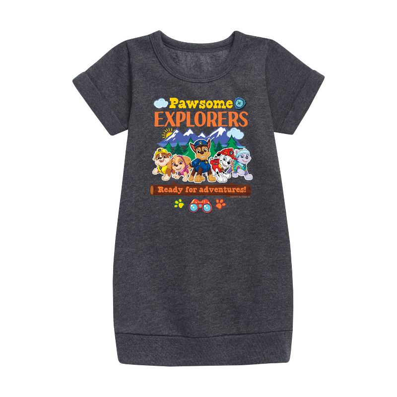 Girls' - Paw Patrol - Pawsome Explorers Graphic Short Sleeve Fleece Dress