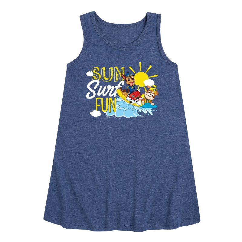 Girls' - Paw Patrol - Sun Surf Fun Graphic Sleeveless Aline Dress