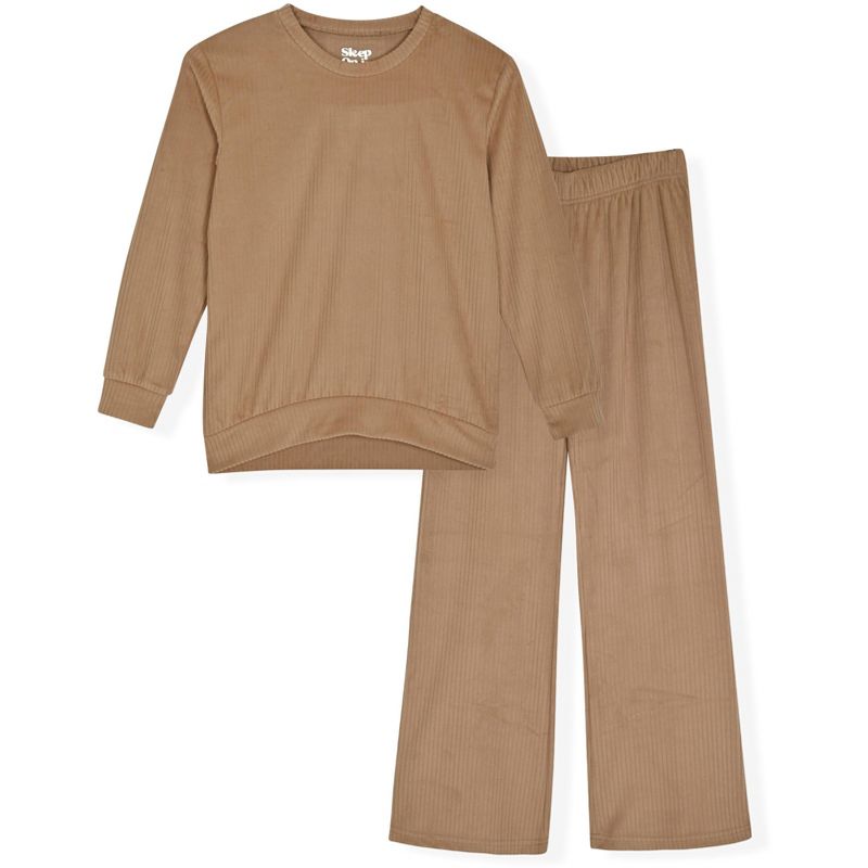 طقم نوم من قطعتين من Sleep On It للفتيات من القطيفة وبنطال النوم