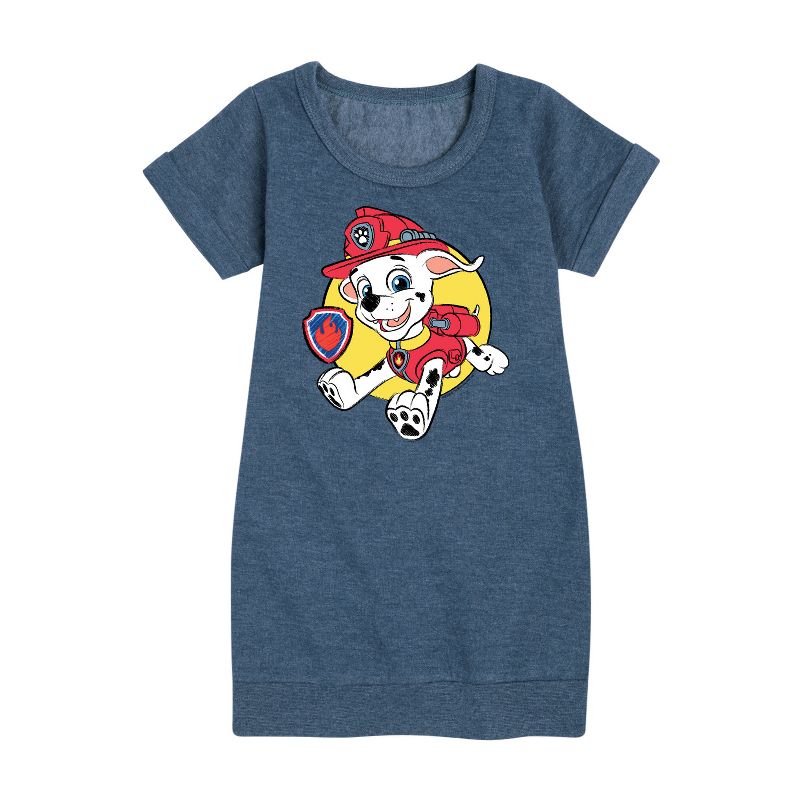 Girls' - Paw Patrol - Marshall Sketch Graphic Short Sleeve Fleece Dress