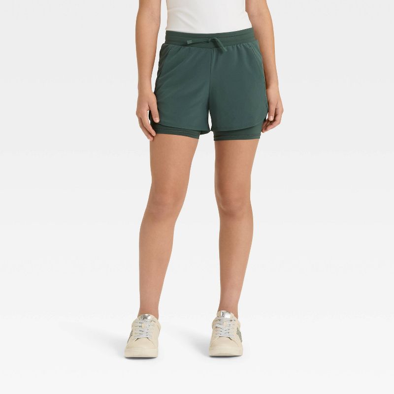 Girls' Active Light 2-in-1 Run Shorts - All In Motion™