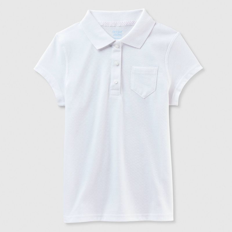 Girls' Adaptive Short Sleeve Uniform Polo Shirt - Cat & Jack™