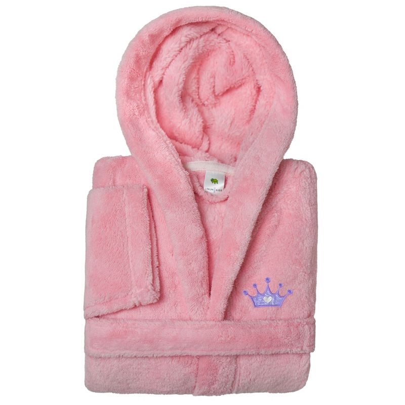 رداء حمام بغطاء رأس مزدوج ناعم من Linum Kids مصنوع من البوليستر بنسبة 100% فائق النعومة - TURTLE، KIDS65-DESIGN