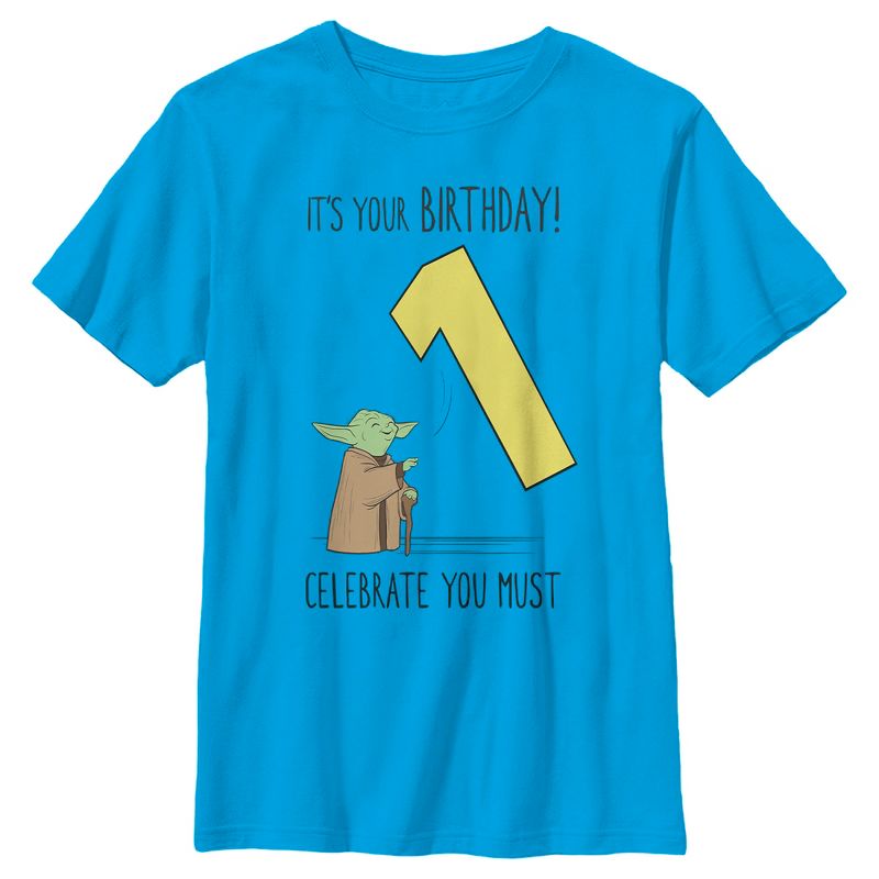 تي شيرت Star Wars Yoda Celebrate You Must للأولاد