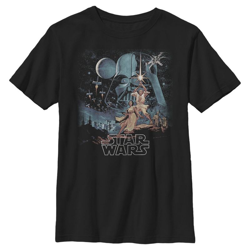 Boy's Star Wars A New Hope Vintage Art T-Shirt