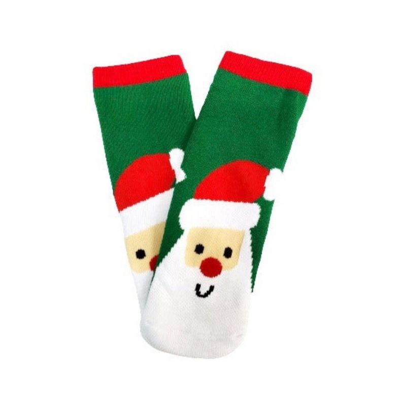 Happy Santa Claus Socks for Kids (Ages 0-7) from the Sock Panda - Great for Christmas Time