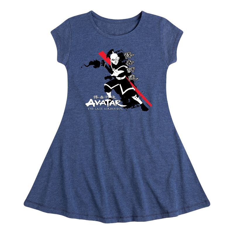 Girls' - Avatar: The Last Airbender - Zuko Fire Nation Fit & Flair Cap Sleeve Dress