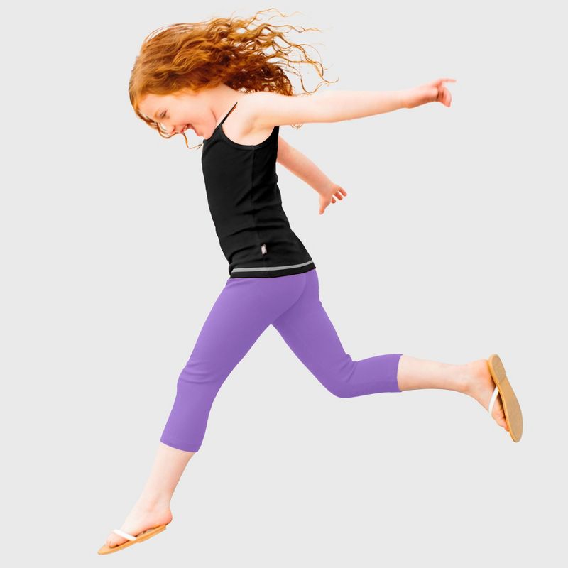 City Threads Girls 100% Cotton Soft Capri Leggings - USA-Made (Part 2)