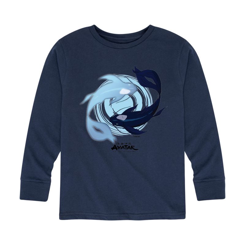 Boys' - Avatar: The Last Airbender - Moon and Ocean Spirit Koi Long Sleeve Graphic T-Shirt