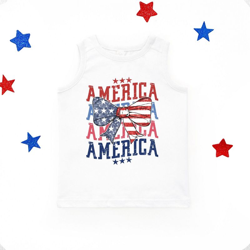 The Juniper Shop America Wave Stacked Coquette Youth Tank Top