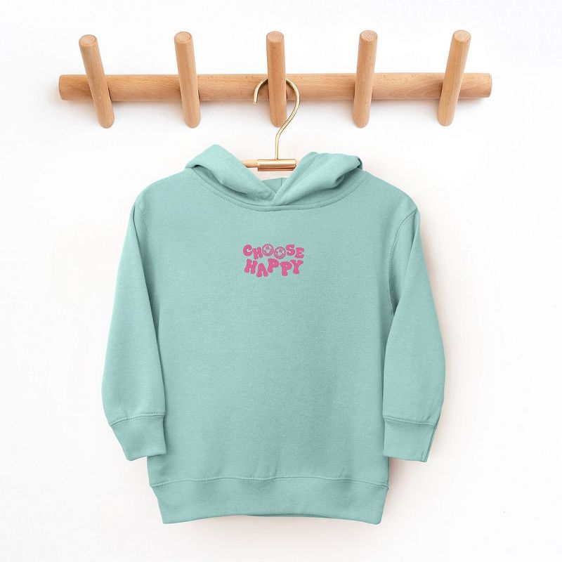 The Juniper Shop Embroidered Choose Happy Smiley Face Toddler Graphic Hoodie